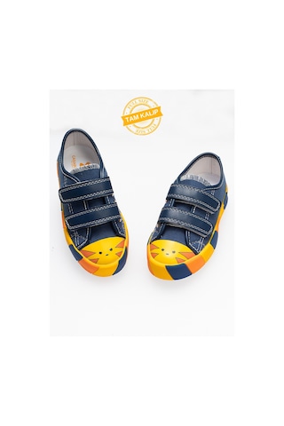 Tiger Cırtlı Kanvas Ortopedik Sneakers Lacivert