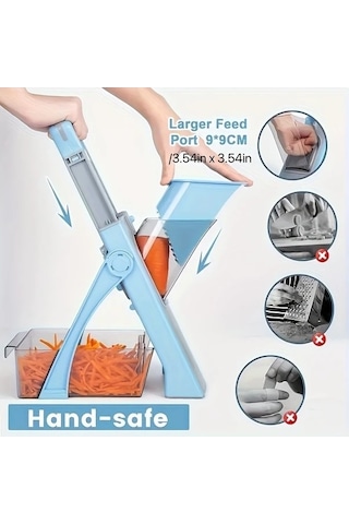 Trendooze Gaojunshop01 Senbowe Mavi Manuel Dilimleyici Doğrayıcı Mutfak Aletleri Seti Mavi Mavi