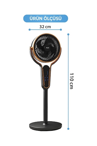 Fressi Fr-f25r Venturi Kumandalı Ayaklı Vantilatör / 3 Kademe Hız Ayarlı Ev Ofis Fanı / Serinletici Vantilatör