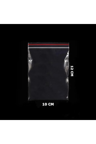 Hg Ambalaj 100 Adet 10x12 Cm Şeffaf Kilitli Poşet, Kına Çerez Kuruyemiş Poşeti, Kilitli Torba