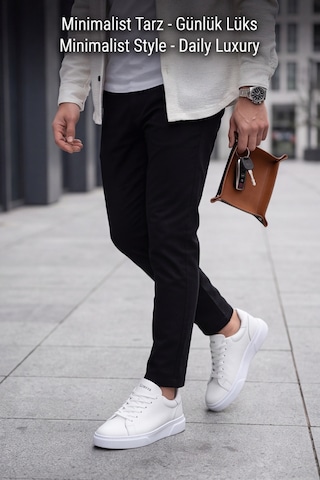Liarca Asterio %100 Hakiki Deri Sararmayan Faylon Taban Sneaker Klasik Beyaz Ayakkabı