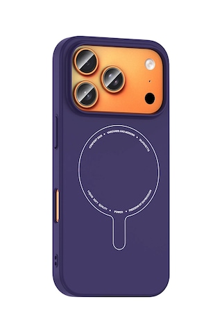 Apple Apple iPhone Uyumlu 18 Pro Max Kılıf M-safe Şarj Özellikli Kamera Korumalı Zore Elio Sert Pc Kapak Çok Renkli
