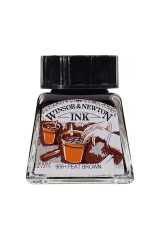 Winsor & Newton Drawing Ink Çizim Mürekkebi 14ml Peat Brown 469