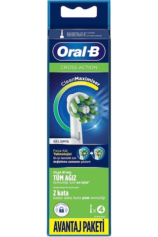 Oral-b Şarjlı Diş Fırçası Yedek Başlığı Cross Actıon 4'lü