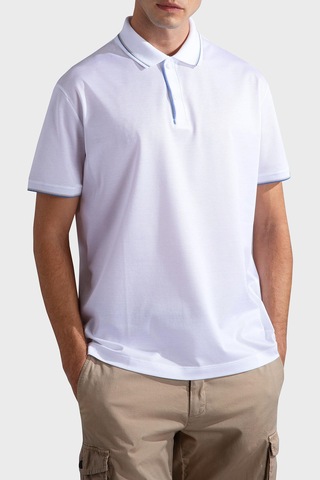 Paul & Shark Erkek Polo Yaka T Shirt 24411259 010 Beyaz Beyaz