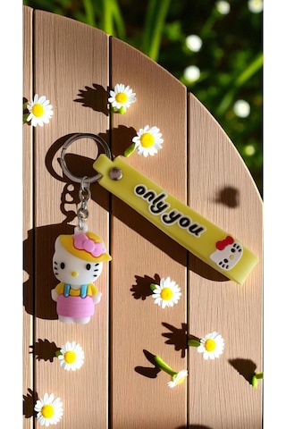 Hello Kitty Sevimli 3d Renkli Silikon Anahtarlık & Çanta Aksesuarı 1 Adet
