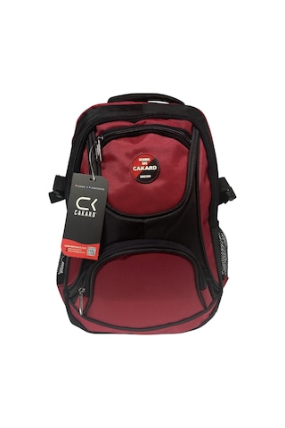 Büyük Su Geçirmeyen Kalın Kumaş Ortopedik Çok Bölmeli Okul Gezi Seyahat Kamp Sırt Çantası 32cmx47cm Kırmızı