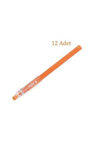 Pilot Frixion Ball Stick Roller Silinebilir Jel Kalem 0.7 mm Turuncu F04-O 12 Adet