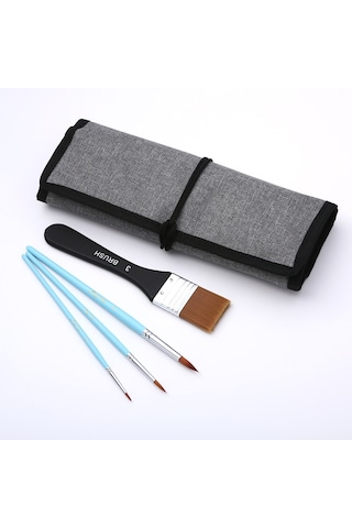 Jzcat Sanatçı Boya Fırçaları Set Kazıyıcı İle Çanta 18 Adet-mavi