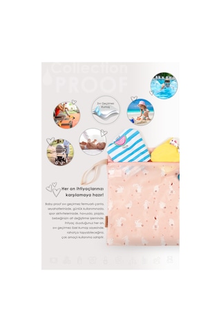 Baby Proof Kıyafet Çantası Mayo Islak Kuru Giysi Sıvı Geçirmez Kirli Temiz Çamaşır Torbası Pastel