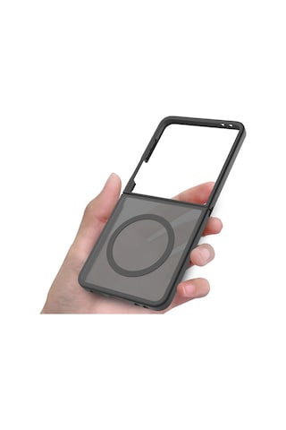 Samsung Uyumlu Galaxy Z Flip 8 Kılıf M-safe Şarj Özellikli Kamera Korumalı Zore Lunex Kapak
