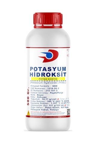 Potasyum Hidroksit (Potas Kostik) | 500 Gram