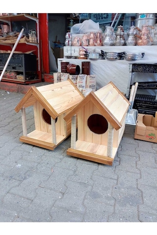 Kedi Evi Kedi Yuvası Ahşap Iç Mekan Barınak