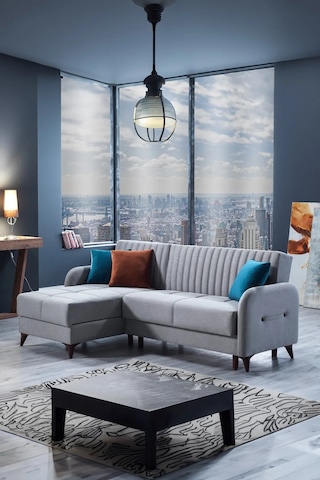 Kiel Yataklı Köşe Koltuk Takımı - Gri