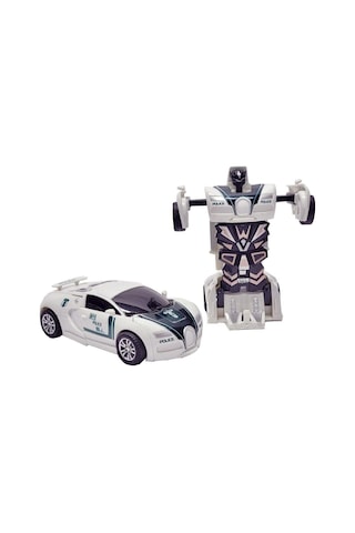 Oyuncak Otomatik Robota Dönüşen Araba Beyaz