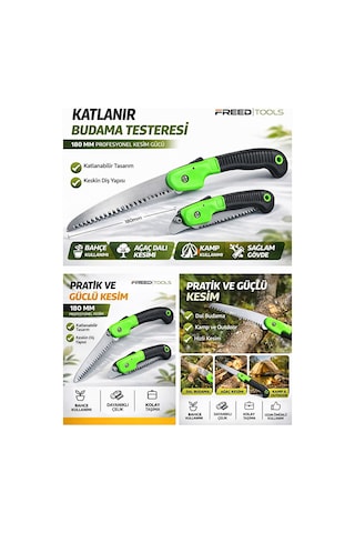 Katlanır Budama Testeresi 180 Mm Dal Kesme Testeresi