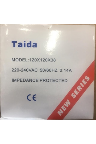 220V Metal 120X120X38 Kare Fan