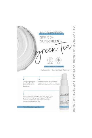 Spf 50 Nemlendirici & Tazeleyici Green Tea Hydra Fresh Güneş Kremi 50 Ml
