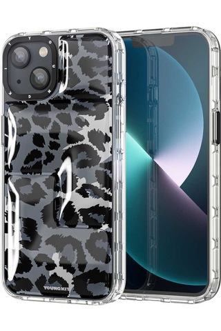 Youngkit Apple Uyumlu iPhone 13 Kılıf YoungKit Leopard Article Serisi Kapak ZORE-267392