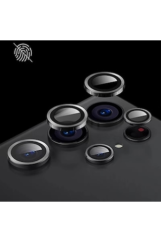 Kilifone - Samsung Uyumlu Galaxy S23 Fe - Kamera Lens Koruyucu Cam Filmi - Siyah
