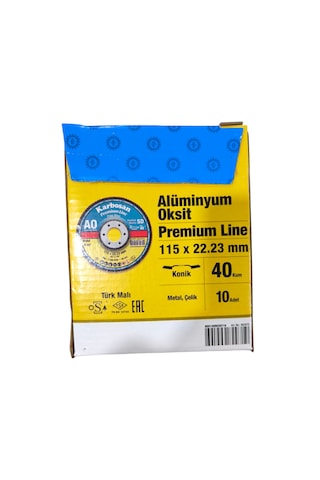 Karbosan Premium Line Flap Disk Zımpara 10 Adet 40 Kum 115 X 22.23 Mm