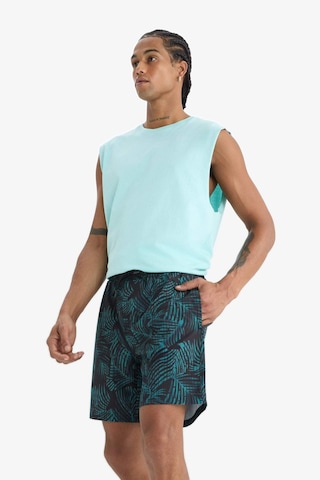 Defacto Defactofit Regular Fit Baskılı Esnek Dokulu Kısa Boy Sporcu Deniz Şortu A4185ax25hsbk81 Siyah