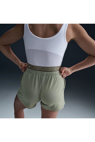 Nike Chill French Terry 4" Short Kadın Boxer Detaylı Şort-sportxstore Yeşil