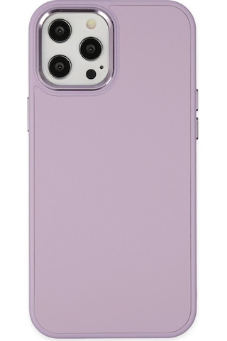 Apple iPhone Uyumlu- 12 Pro Max Kılıf Asya Deri Silikon - Lila
