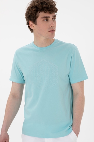 U.S. Polo Assn. Erkek Regular Fit Bisiklet Yaka Aqua Tişört 50300382-VR007