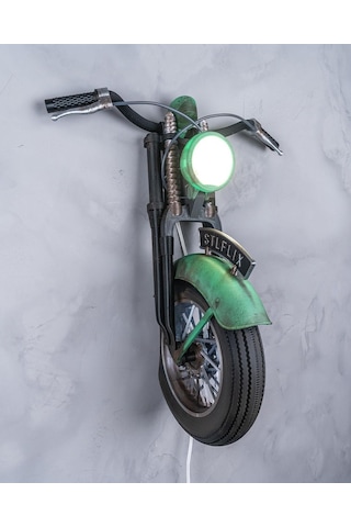 Road Rage Duvar Lambası Retro Motosiklet Ön Tekerlek Tasarımı-179