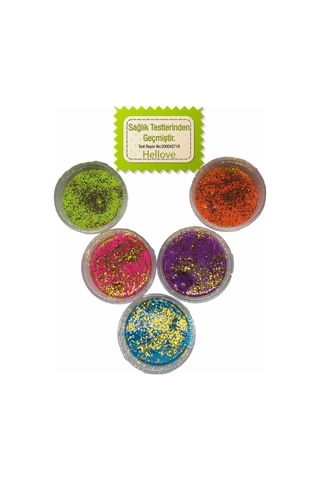Slime Simli 5 Renk Kaliteli Fosforlu Ele Yapışmayan Pofuduk Yumuşacık Slime 5x170 Gram