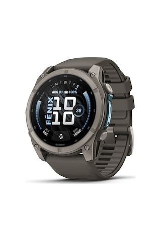 Garmin Fenix 9 51 MM Silikon Kayışlı Titanyum Çakıl Akıllı Saat (Distribütör Garantili)