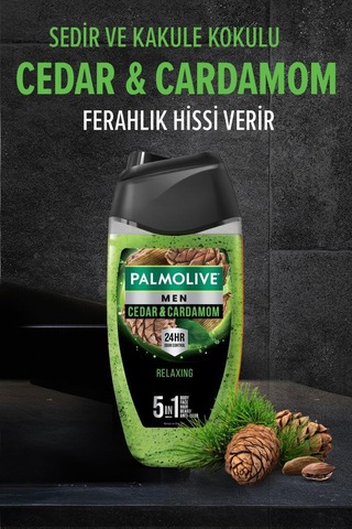 Palmolive Men Sedir Ağacı ve Kakule Kokulu 5in1 Erkek Duş Jeli 250 ML