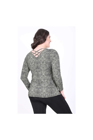 Arkası Çapraz Biyeli Bluz Haki