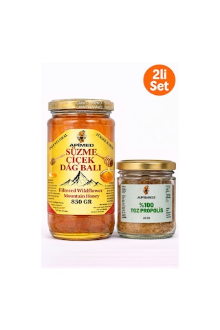 Süzme Çiçek Balı 850gr Ve Toz Propolis 40gr Harika Fırsat Ekonomik Set