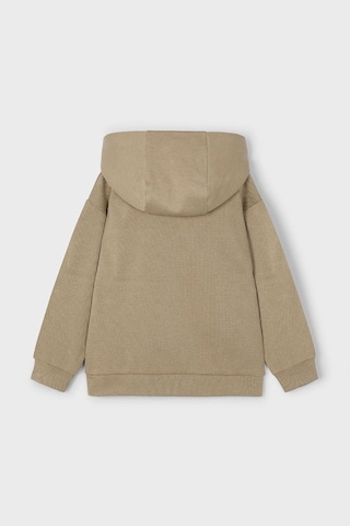 Mayoral Erkek Çocuk Yazı Baskılı Renk Bloklu Kapüşonlu Sweatshirt - Haki Lacivert