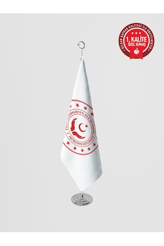Aile, Çalışma Ve Sosyal Hizmetler Bakanlığı Makam Bayrağı - Saçaksız Krom Set 100 x 150 CM