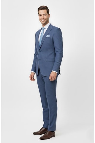 Presto Erkek Yelekli Slim Battal Takım Elbise 6 Drop Lacivert 792-250 Lacivert