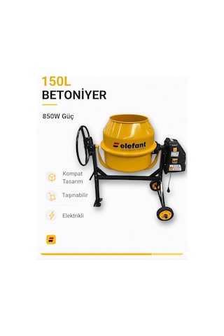 150 L Betoniyer Harç Karma Makinası Karıştırıcı