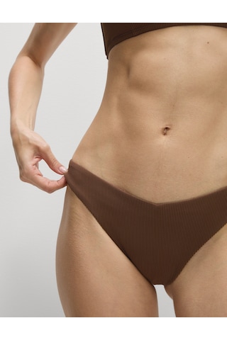 Marks & Spencer Fitilli Yüksek Bacak Kesimli Bikini Altı Kahverengi