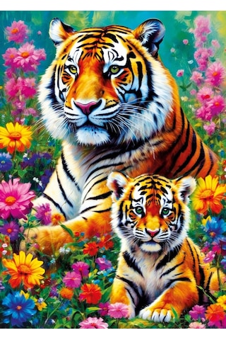 Ks Games 300 Parça Kaplan Ailesi - Tigers Family Puzzle - 19258 - Serhat Filiz