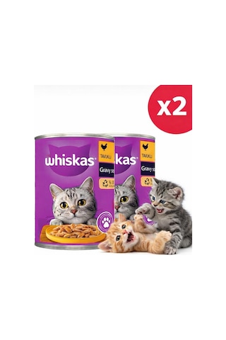Whiskas Tavuklu Yetişkin Konserve Kedi Maması 400 Gr X 2 Adet