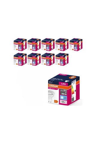 10'lu Value Par16 50 36d 4.5w Soğuk 4000k Gu10 Ampul Sku: Smg8690010169709 Açık Kahverengi