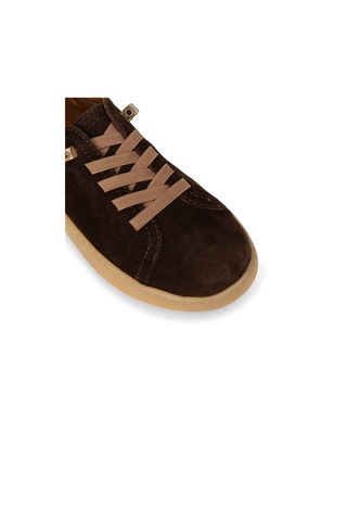 Deery Kadın Hakiki Süet Kahverengi Sneaker Ayakkabı - Se605zkhvc01