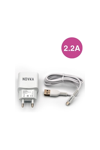 Novka NVK09 Micro Usb Girişli 2.2 A Şarj Cihazı