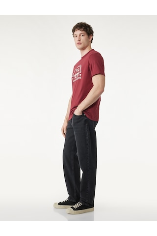 Koton Pamuklu Normal Bel Vintage Straight Fit Jean Pantolon Siyah 6sam40152nd
