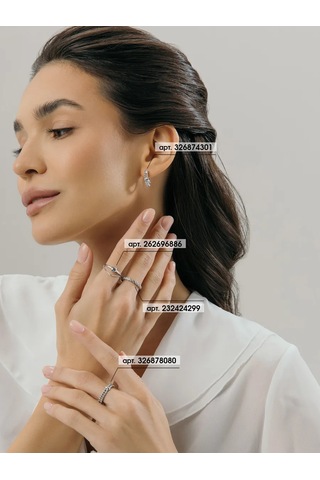 Fly Jewelry 925 Ayar Gümüş Yüzük 326878080 Gri