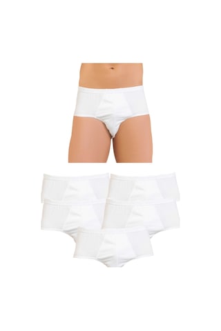 1101-a Erkek Süprem Slip 5'li Beyaz