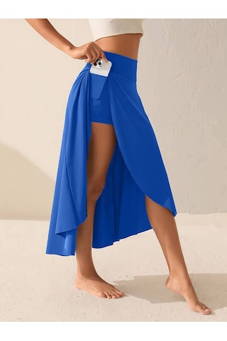 Kadın Cep Detay Taytlı Sandy Etek Karışık