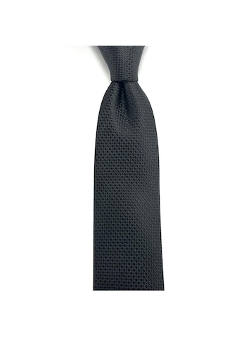 Pierroni Siyah Desenli Slim Kravat P0407 Siyah